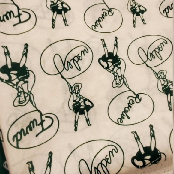 Revolve+FWRD, Aspen Set Of 2 Scarves, Cowgirl/Roping/Lasso, 43", Green/White - Picture 10 of 16